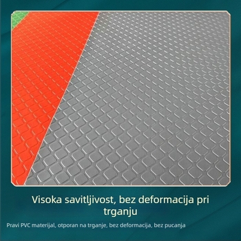 Protuklizna PVC podloga s četvrtastim uzorkom za unutarnju teretanu, sportsku dvoranu, igralište, bazen i hodnik