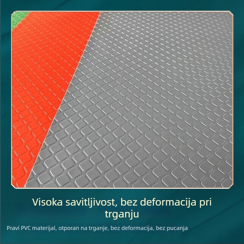 Protuklizna PVC podloga s četvrtastim uzorkom za unutarnju teretanu, sportsku dvoranu, igralište, bazen i hodnik
