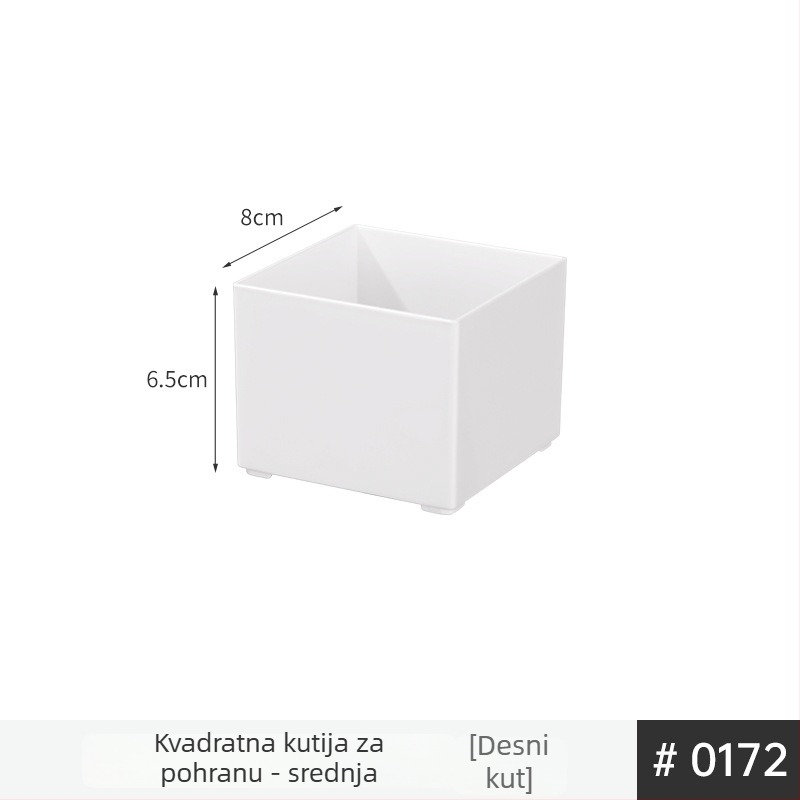 Plastični organizator ladice s odjeljcima, za stol ili ormar, ugrađen, za uredski pribor, kozmetiku i sitnice