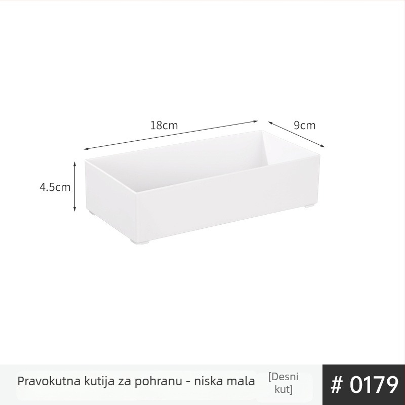 Plastični organizator ladice s odjeljcima, za stol ili ormar, ugrađen, za uredski pribor, kozmetiku i sitnice