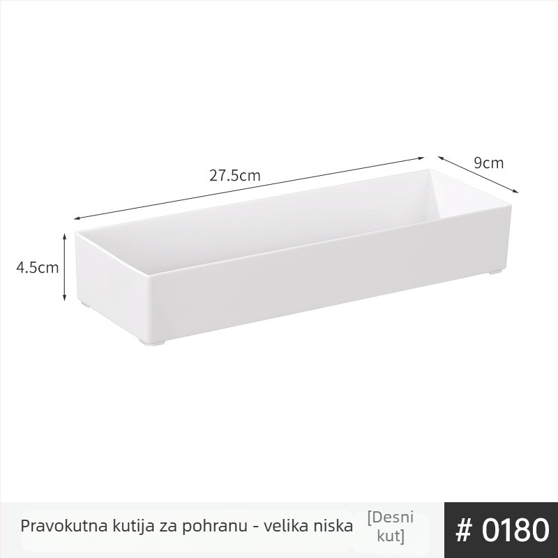 Plastični organizator ladice s odjeljcima, za stol ili ormar, ugrađen, za uredski pribor, kozmetiku i sitnice