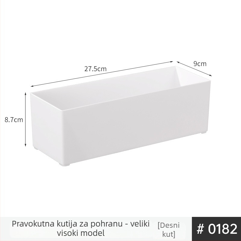 Plastični organizator ladice s odjeljcima, za stol ili ormar, ugrađen, za uredski pribor, kozmetiku i sitnice