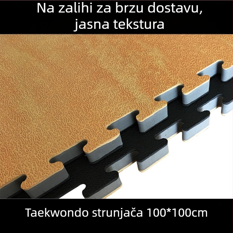 Interlock EVA pjena podloga s drvenim uzorkom, Taekwondo podloga, 100×100 cm, debljina 2,5 cm