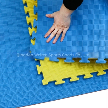 Interlock EVA podloga za taekwondo – set od 5 komada, 100×100 cm, debljina 2.5/3.0/4 cm, pjenasta podloga za fitness, križni uzorak, za jogu i sanda