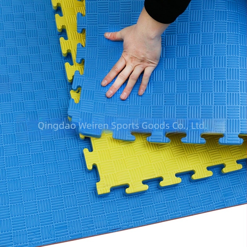 Interlock EVA podloga za taekwondo – set od 5 komada, 100×100 cm, debljina 2.5/3.0/4 cm, pjenasta podloga za fitness, križni uzorak, za jogu i sanda