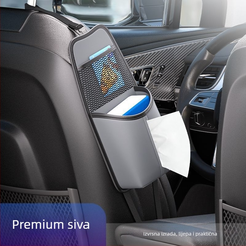 Bočna viseća torba za sjedalo automobila — držač za maramice, čašu i naočale, višenamjenski organizator unutrašnjosti auta.