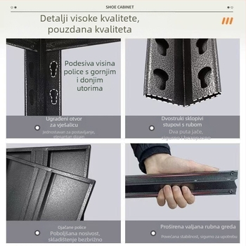 Kućni višeslojni regali za skladištenje, integrirani zidno-podna sustav, metalne police