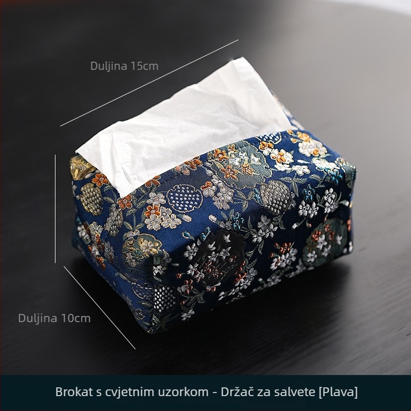 Poklopac kutije maramica od brokata u kineskom stilu za dnevni boravak i čajnu ceremoniju