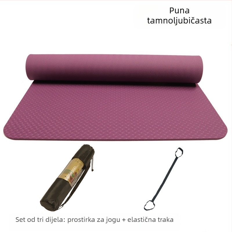 Joga podloga za djecu, protuklizna, dvostrana, od TPE, 6 mm, 61 × 122 cm, za kućnu uporabu