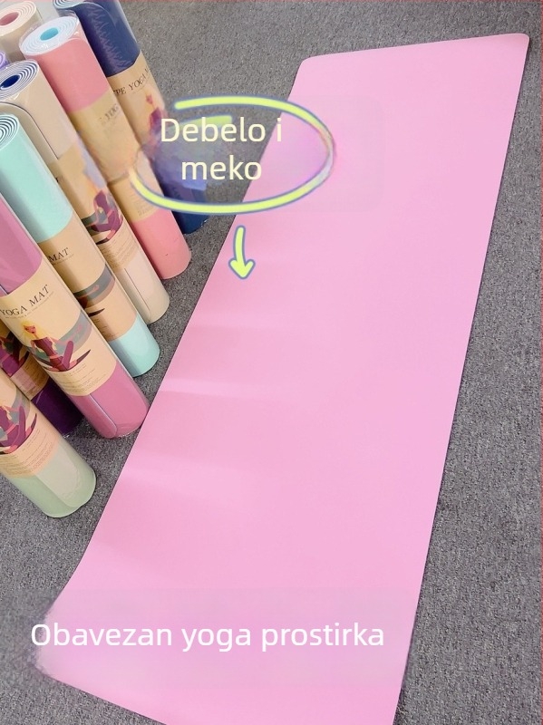 Joga podloga za početnike, protuklizna, deblja i šira, zvučno izolirana, za kućnu upotrebu