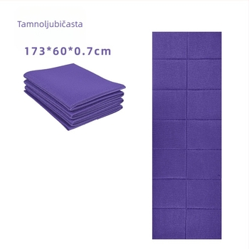 Sklopiva prijenosna protuklizna joga podloga, ultra-tanka, male veličine, ojačana za udobnost, lagana za nošenje tijekom putovanja