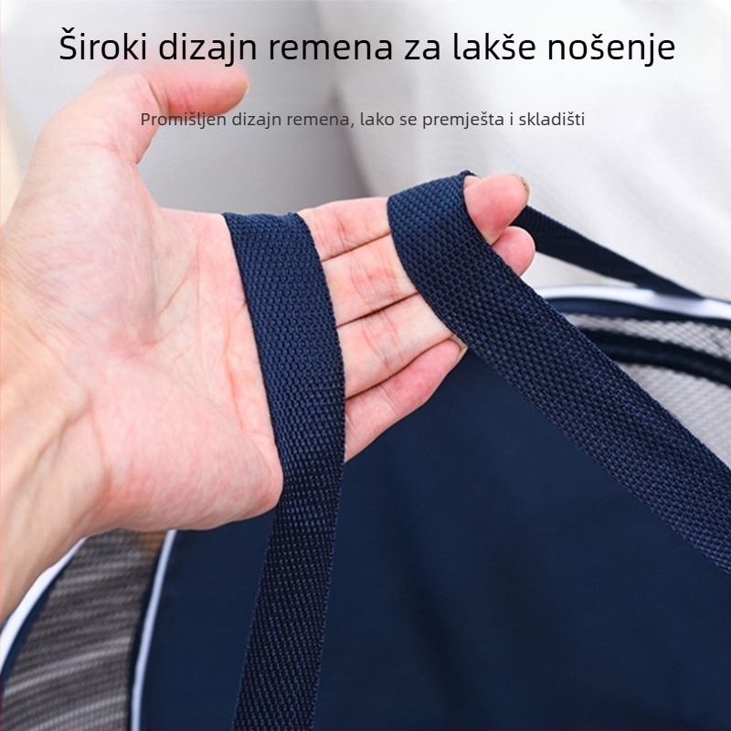 Velika košara za prljavu rublje s vezom i teleskopskim spremnikom, za odjeću i igračke
