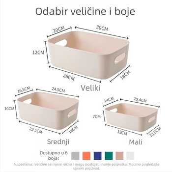 Plastična kutija za organiziranje kozmetike i sitnih predmeta na stolu, kapacitet 4 L