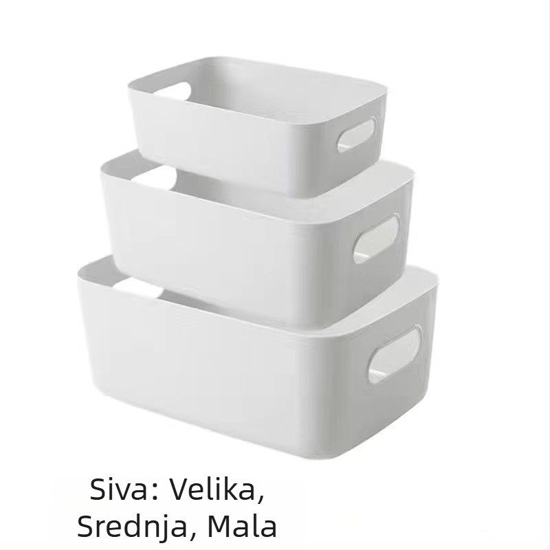 Plastična kutija za organiziranje kozmetike i sitnih predmeta na stolu, kapacitet 4 L