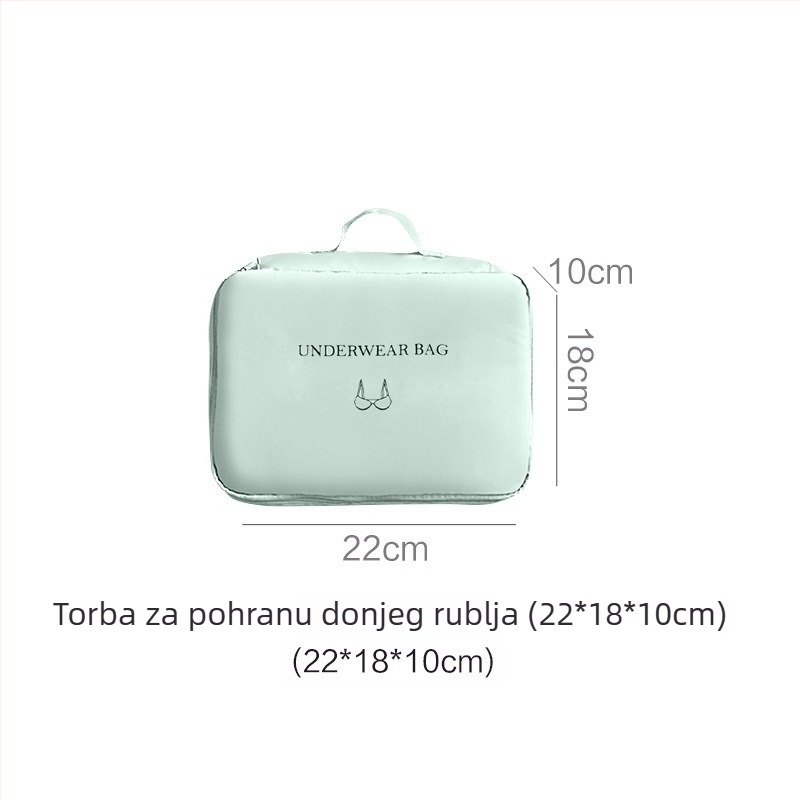 Šestodijelni set torbi za pohranu odjeće na putovanju, vodootporne vrećice za organizaciju prtljage, polipropilen