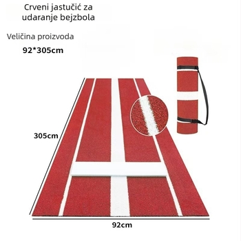 Protuklizni prenosni mat za trening udarca u baseballu i bacanja u softballu