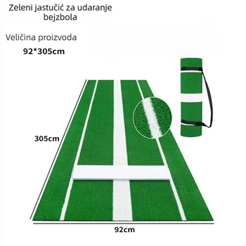 Protuklizni prenosni mat za trening udarca u baseballu i bacanja u softballu