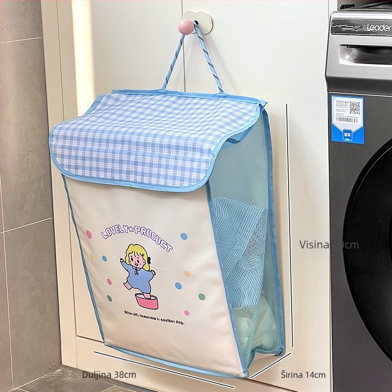 Viseći koš za prljavu odjeću, sklopivi kupaonski koš, vodootporna tkanina, Oxford platno 600D
