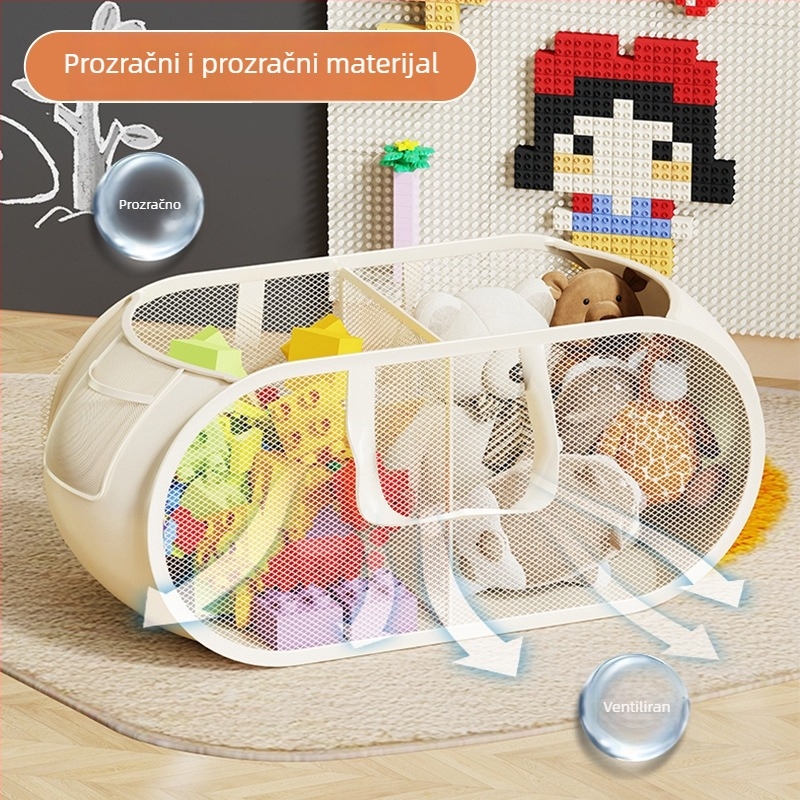 Koš za pohranu igračaka, plišane lutke i kuglice za bazen, mrežasta torba za organizaciju