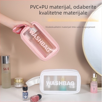 PVC kozmetička torbica s PU kožom, velika kapaciteta, putni organizator kozmetike