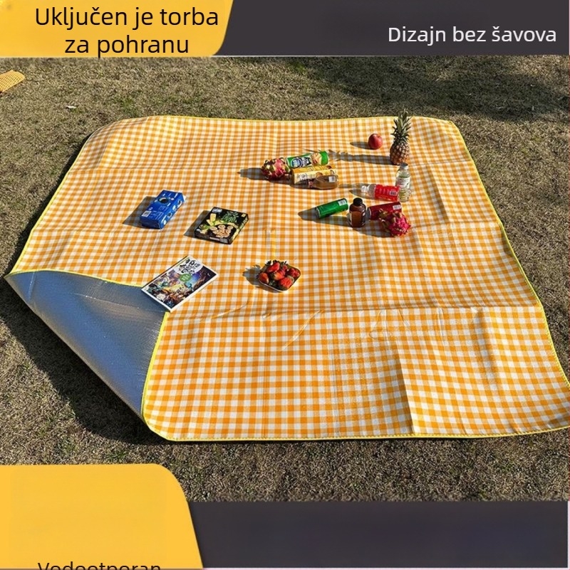 Kemping madrac od aluminijske folije, vanjska upotreba, protuklizni i vodootporni, veličina 150 × 200 cm