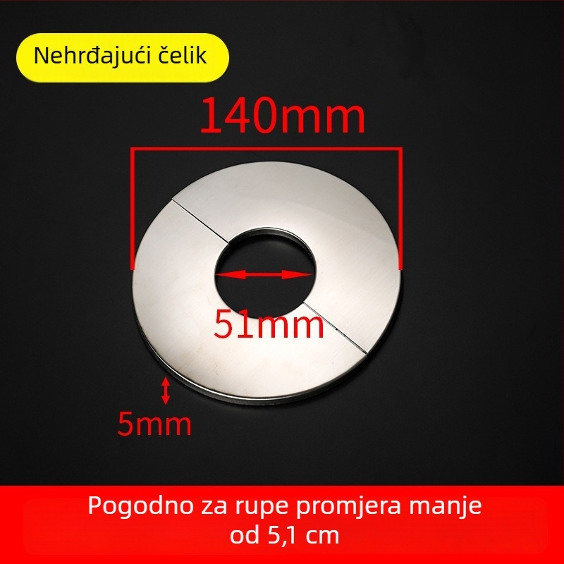 Nehrđajući čelični dekorativni poklopac za trokutasti ventil, tuš i zidne otvore za grijanje cijevi