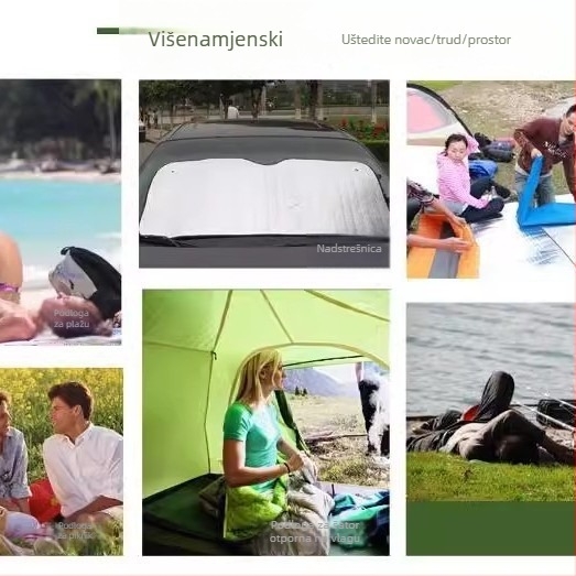 Dvostrani debeli kamping madrac s aluminijskom folijom, Pearl Cotton, otporan na vlagu, za kampiranje, plažu i piknik