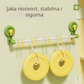 Niz usisnih kuka s čašama, bez bušenja, snažne kuke za odlaganje odjeće na vratima, bez tragova