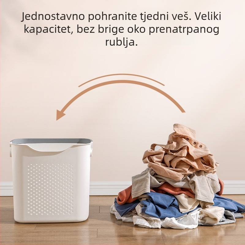 Koš za prljavo rublje s ručkom, velik kapacitet spremnika za odjeću, za kupaonicu