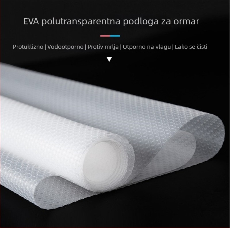 Prozirna EVA podloga za kuhinjske ormariće, vodootporna, otporna na masnoće i plijesan, prilagodljiva rezanju
