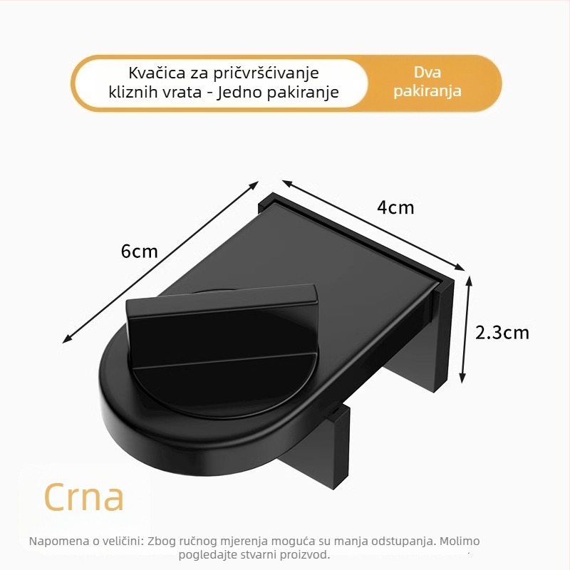 Aluminijski zatvarač za mrežaste prozore i klizna vrata – sigurnosni dječji zasun i zaustavljač za klizna vrata