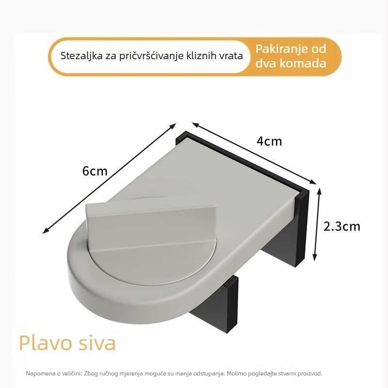 Aluminijski zatvarač za mrežaste prozore i klizna vrata – sigurnosni dječji zasun i zaustavljač za klizna vrata