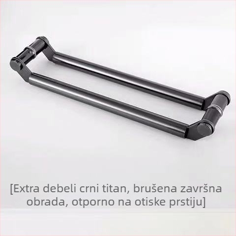 Staklena ručka za vrata, ručka od nehrđajućeg čelika s okvirnim profilom, kutna ručka, ručka za klizna vrata, moderni minimalistički stil