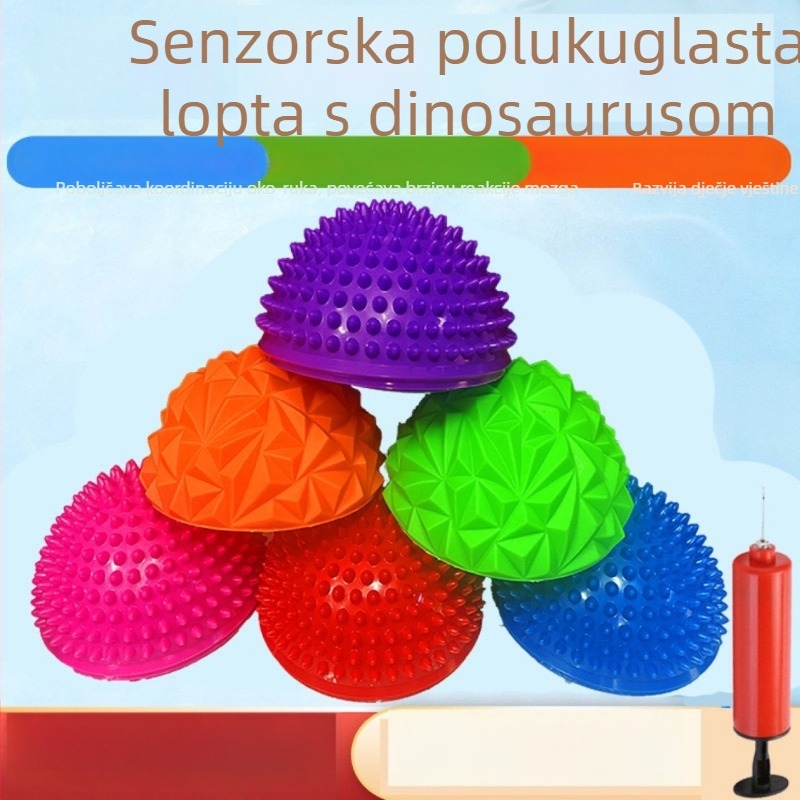 PVC durijan lopta za dječju osjetilnu obuku, joga balansna polukružna lopta, masažna podloga za stopala, taktilna lopta
