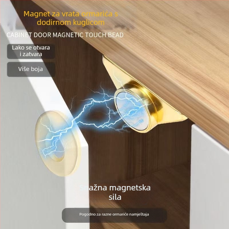 Magnet za vrata ormara s jakom magnetskom privlačnošću – nevidljivi magnetski hvatalj za unutarnja vrata ormara