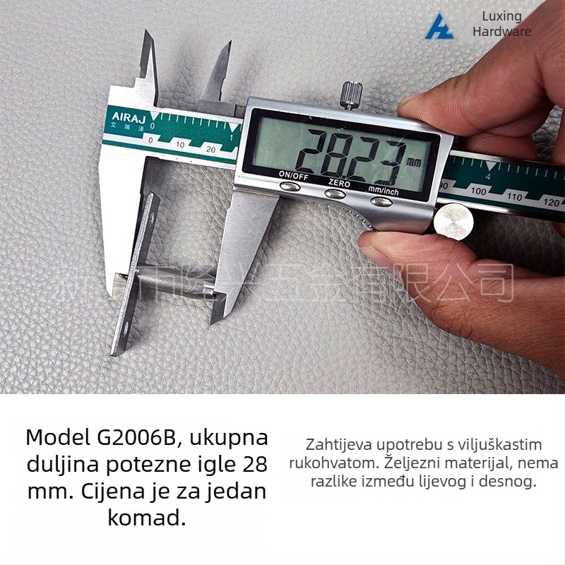 Hardver za aluminijski vanjski prozor s termičkim razdvajanjem: T-vijak spoj, srednji prijenosni štap, dvodijelna ručka, cilindar