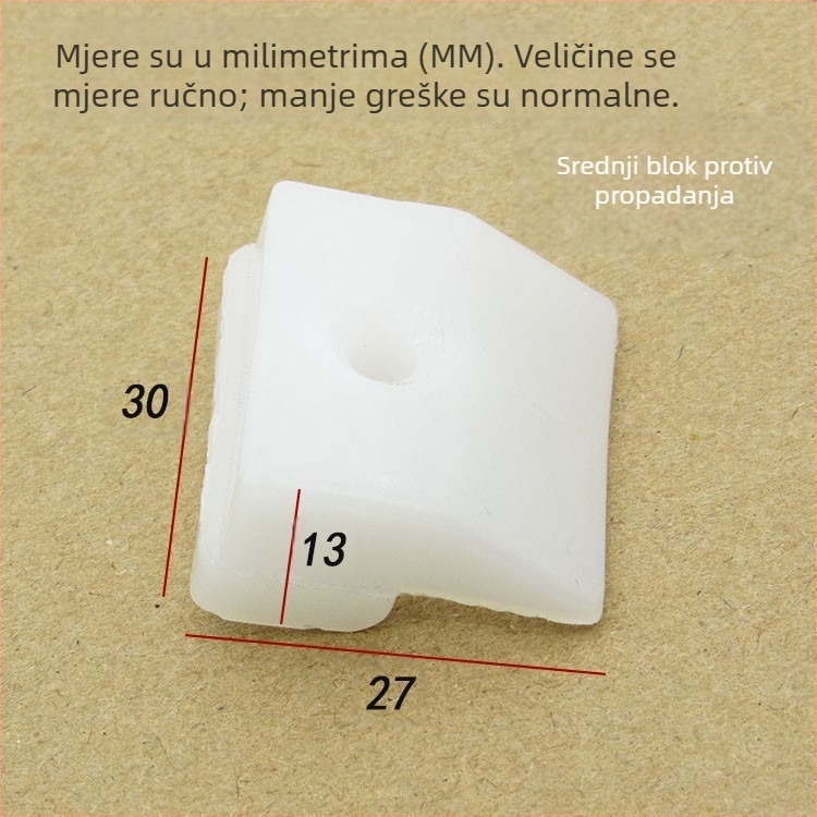 Blok protiv potonuća za plastično‑čelični prozor, blok podizanja otvora na otvaranje prozora, blok podizanja, podložna distančna pločica, dodaci za plastično‑čelični prozor