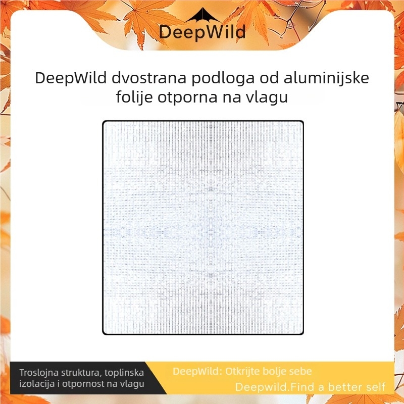 Kamperska dvostruka podloga s aluminijskom folijom, otporna na vlagu, prenosiva vodootporna podloga za kampiranje, piknik i kućnu upotrebu (200 cm, 6–8 osoba)