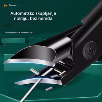 Set kliješta za nokte s velikim otvorom, kosi vrh za debele nokte na prstima na nogama, oštar, dizajn protiv prskanja