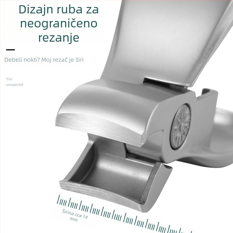 Mini set kliješta za nokte od nehrđajućeg čelika s bočnim zaključavanjem, za debele tvrde nokte