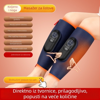 Električni grijaći masažer za listove s toplinskim zagrijavanjem i gniječenjem, prijenosni kućni masažer za listove, prilagodljivi terapijski uređaj