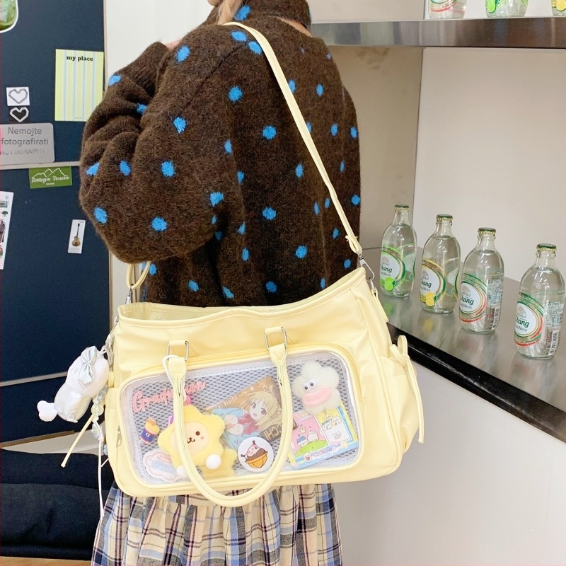 Ženska Ita torba s držačem za svjetleću pločicu s koncerta, velik kapacitet, ramena ili crossbody torba