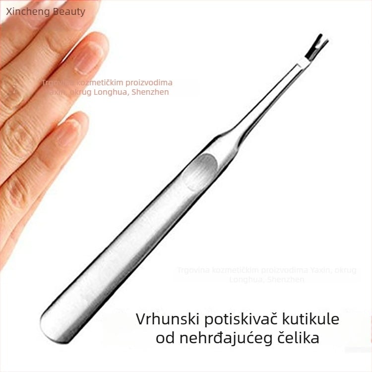 Set alata za manikuru od nehrđajućeg čelika – alat za guranje i grebanje kožice, uklanjanje odumrle kože, ručni nož za nokte, pedikurni alati