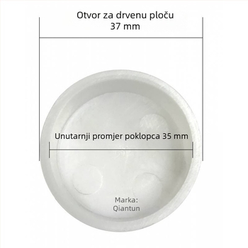 Vodootporni poklopac za šarke ormarića – brtveni poklopac za otvore šarki, protiv vlage i mirisa