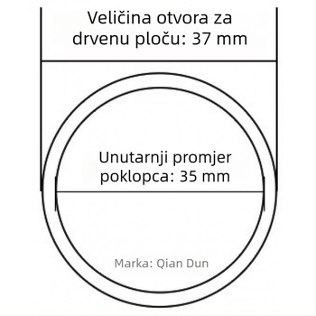 Vodootporni poklopac za šarke ormarića – brtveni poklopac za otvore šarki, protiv vlage i mirisa