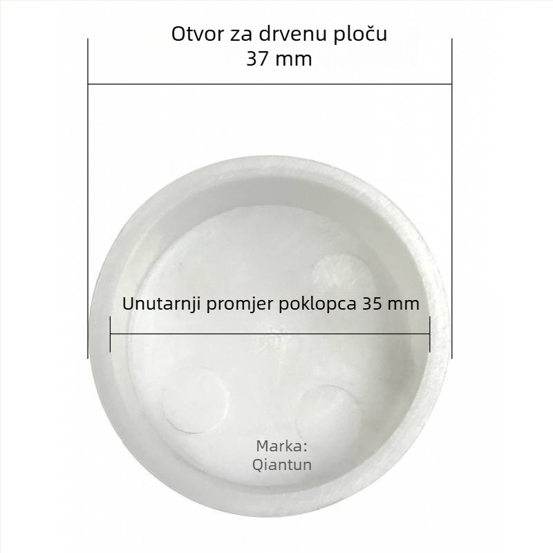 Vodootporni poklopac za šarke ormarića – brtveni poklopac za otvore šarki, protiv vlage i mirisa