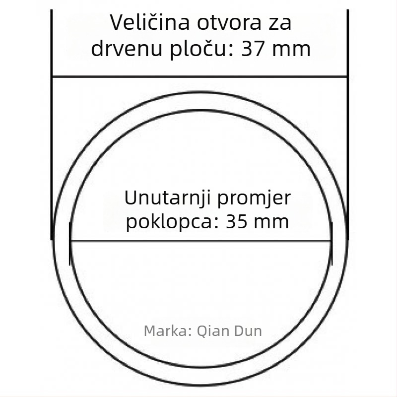 Vodootporni poklopac za šarke ormarića – brtveni poklopac za otvore šarki, protiv vlage i mirisa