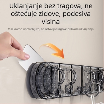 Kuke s vakuumom za zid – kupaonica i kućna upotreba, bez bušenja, za odjeću, organizator od nehrđajućeg čelika, moderan minimalistički dizajn, 3+ redova kuka
