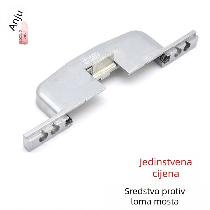 Aluminijski komplet hardvera za prozore s unutarnjim otvaranjem i unutarnjim nagibom, sigurnosni uređaj protiv pogrešnog rada, kućište za zaključavanje, pogodan za gornje visiće i otvarajuće prozore