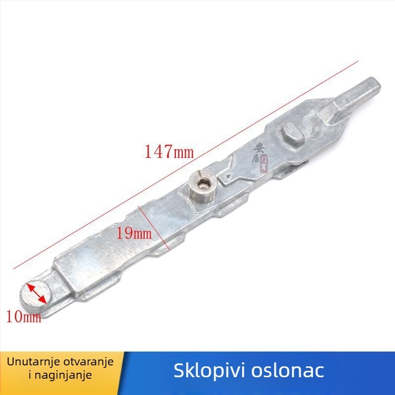 Aluminijski komplet hardvera za prozore s unutarnjim otvaranjem i unutarnjim nagibom, sigurnosni uređaj protiv pogrešnog rada, kućište za zaključavanje, pogodan za gornje visiće i otvarajuće prozore